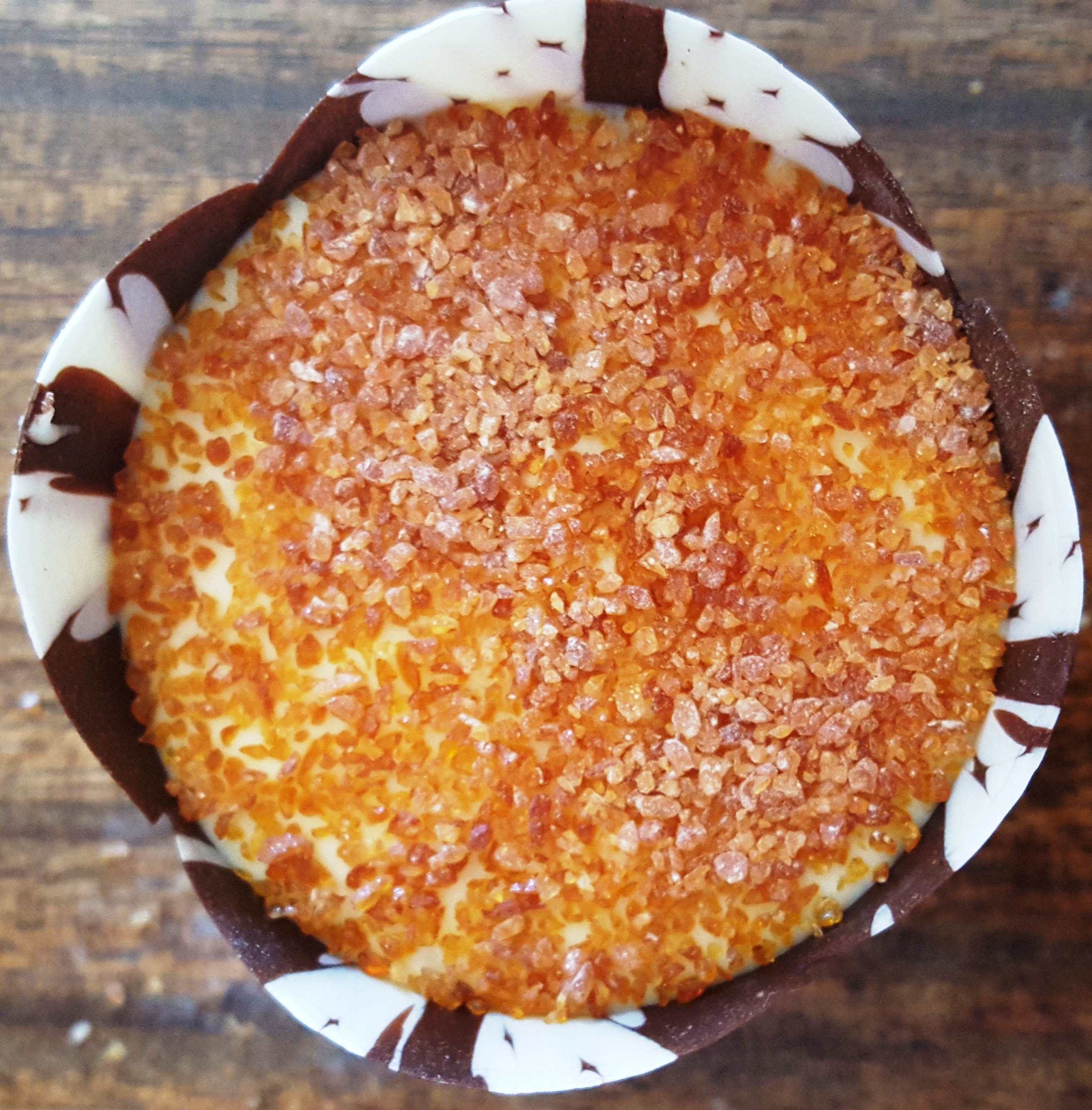 White chocolate creme brulee cheesecake